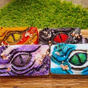 Homemade dragon soap bars